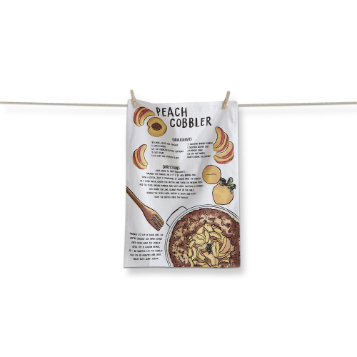 Picture of PEACH COBBLER RECIPE DISHTOWEL