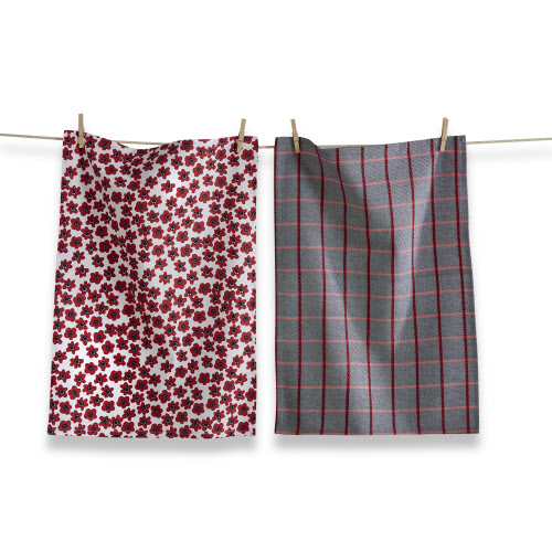 Picture of HAPPY FLOWER DISHTOWEL S/2