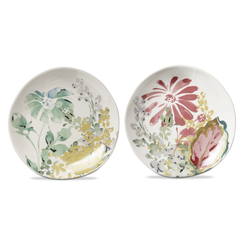 Picture of GARDEN FLORAL APPETIZER PLATES