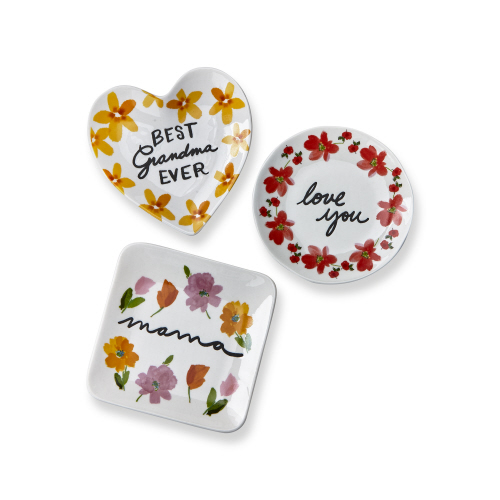 Picture of SENTIMENTS TRINKET DISHES MULTI