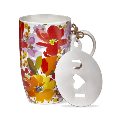 Picture of SPRINGTIME FLORAL MUG & STENCIL SET