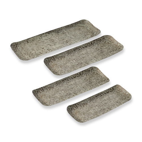 Picture of KASHMIR EMBOSSED RECTANGLE TRAYS S/4