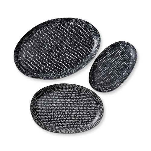 Picture of ZAHARA EMBOSSED OVAL TRAYS S/3