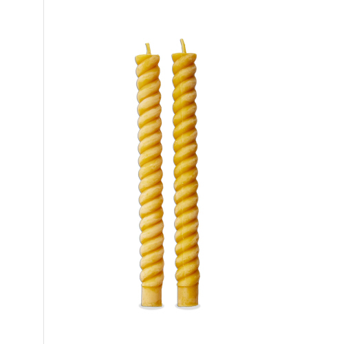 Picture of BEESWAX SPIRAL 10" CANDLES S/2