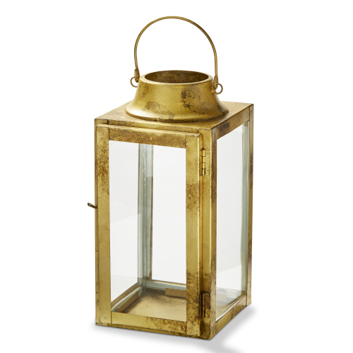 Picture of LIAM LANTERN SHORT ANTIQUE BRASS