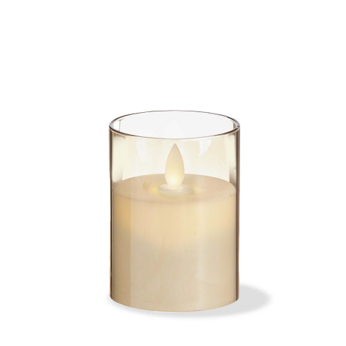 Picture of ESTELLA LED GLASS HURRICANE 3X4 AMBER