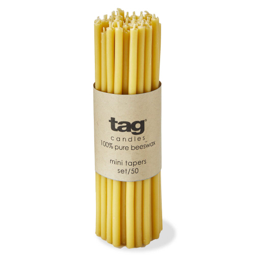 Picture of BEESWAX MINI TAPER CANDLE S/50
