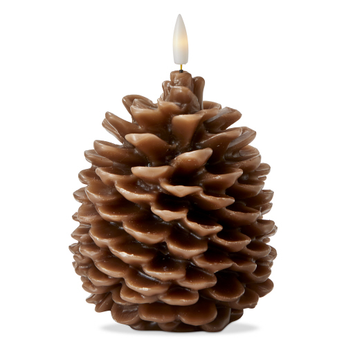 Picture of PINECONE LED CANDLE BROWN