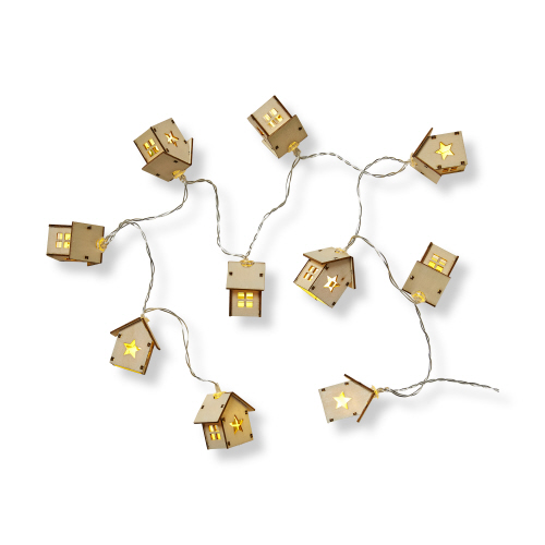 Picture of WOOD HOUSES LED STRING LIGHTS