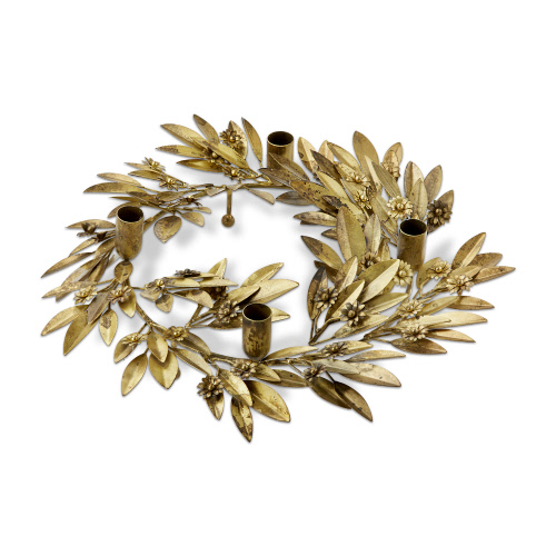 Picture of BOTANICAL WREATH TAPER CANDLE HOLDER
