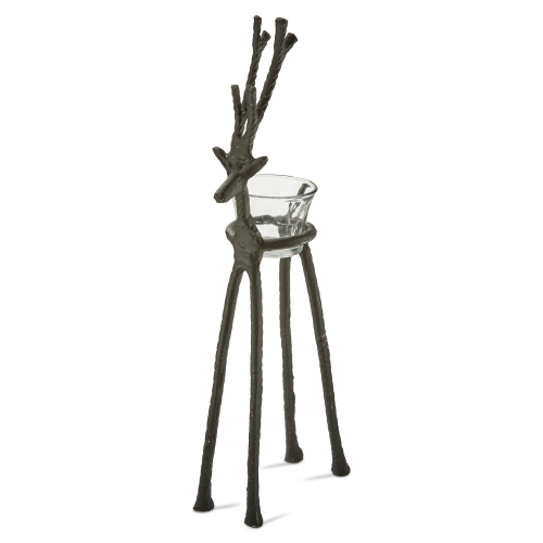 Picture of RUSTIC REINDEER TEALIGHT HOLDER TALL