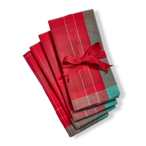 Picture of JOYOUS PLAID NAPKIN S/4