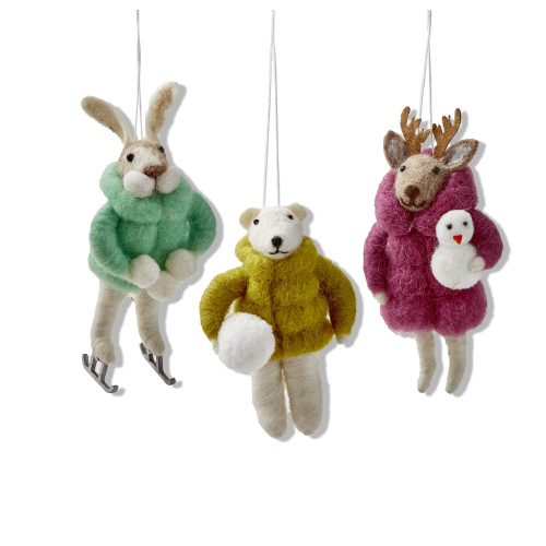 Picture of SNOW DAY CRITTER ORNAMENT ASMT/3