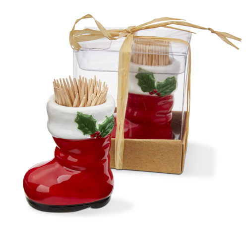 Picture of SANTA BOOT TOOTHPICK HOLDER SET