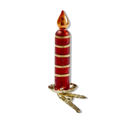 Picture of VINTAGE CANDLE CLIP ORNAMENT RED
