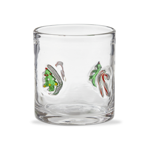 Picture of CHRISTMAS TREE & CANDY CANE GLASS