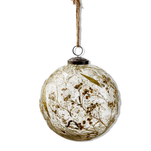 Picture of EMBEDDED BOTANICAL ORNAMENT 4.7 IN