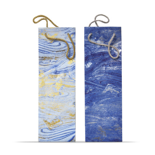 Picture of MARBLEIZED WINE BAG S/2