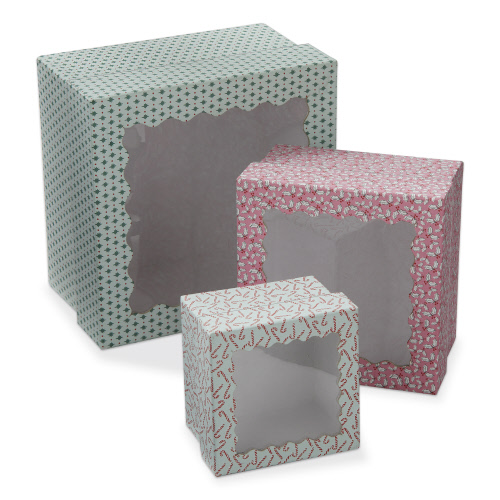 Picture of HOLIDAY SCALLOP WINDOW TOP BOX S/3