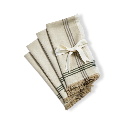 Picture of WILDE PINE BORDER STRIPE NAPKIN S/4