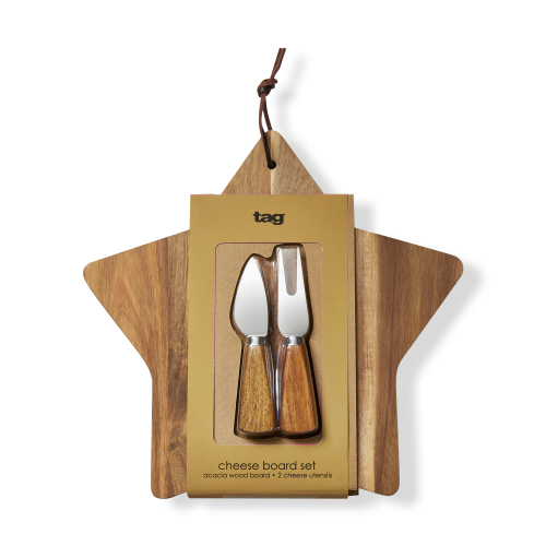 Picture of STAR BOARD & CHEESE UTENSIL SET