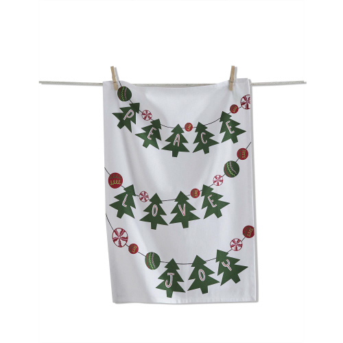 Picture of PEACE LOVE JOY TREE DISHTOWEL