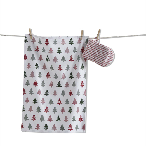 Picture of PATTERNED TREE DISHTOWEL & MITT SET