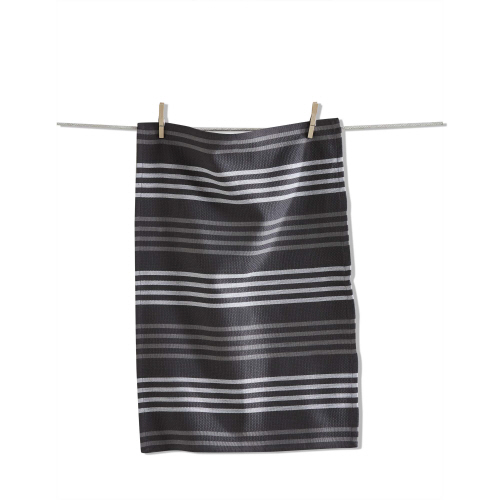 Picture of BASKET WEAVE STRIPE DISHTOWEL GRAY