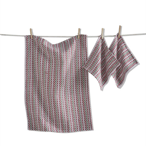 Picture of VARIEGATED DISHTOWEL & CLOTH S/3 MULTI
