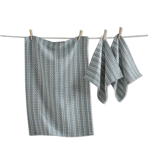 Picture of VARIEGATED DISHTOWEL & CLOTH S/3 GREEN