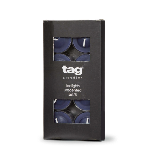 Picture of COLOR STUDIO TEALIGHT CANDLES S/8 NAVY