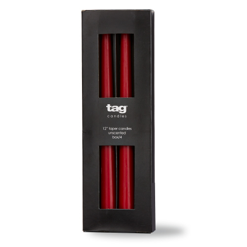 Picture of COLOR STUDIO 12" TAPER CNDLE S/4 CRANBRY
