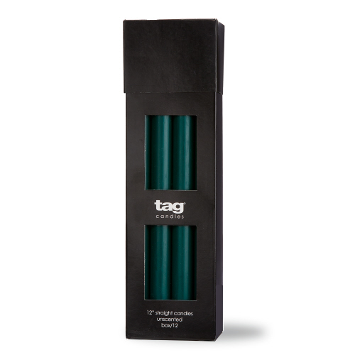 Picture of COLOR STUDIO 12" STRAIGHT CANDLE DK GRN
