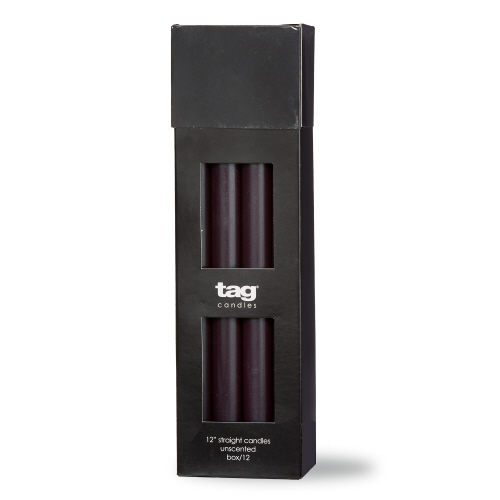 Picture of COLOR STUDIO 12" STRAIGHT CANDLE BLACK