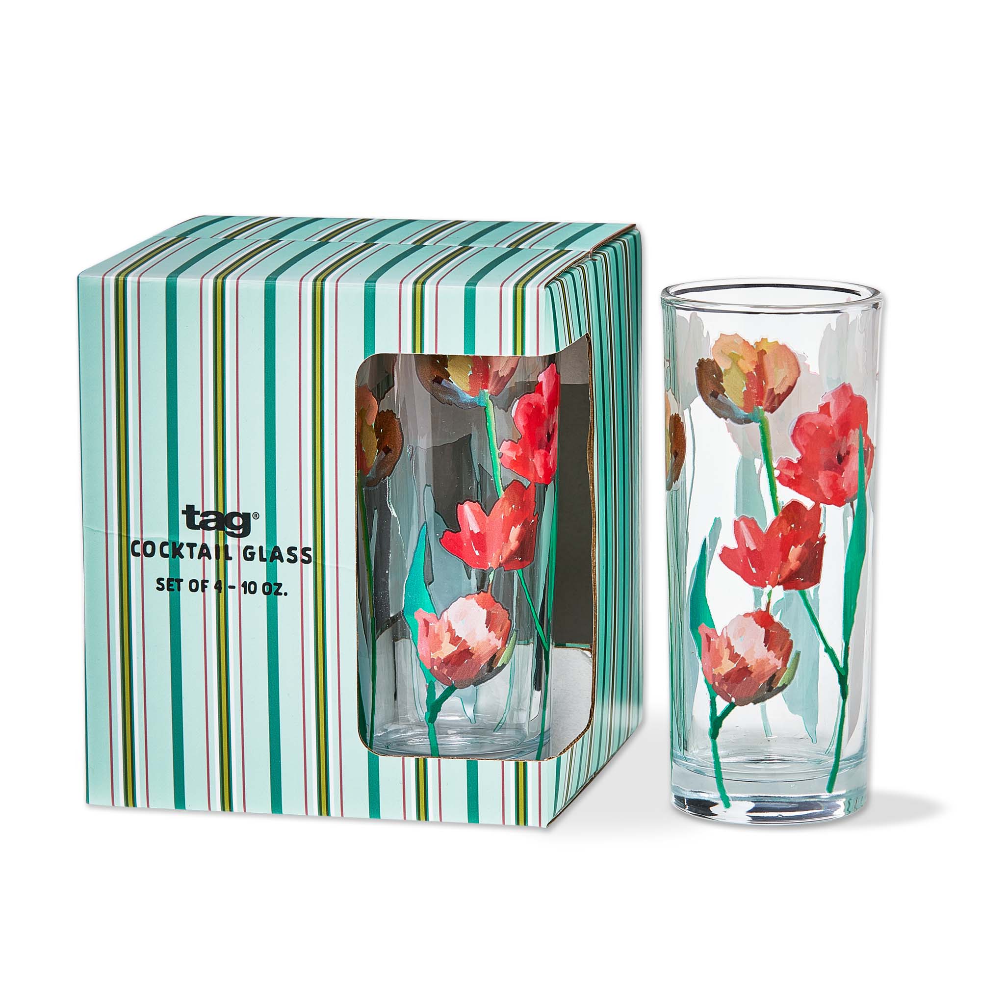 Picture of BLOOMING FLOWERS DRINKS GLASS S/4
