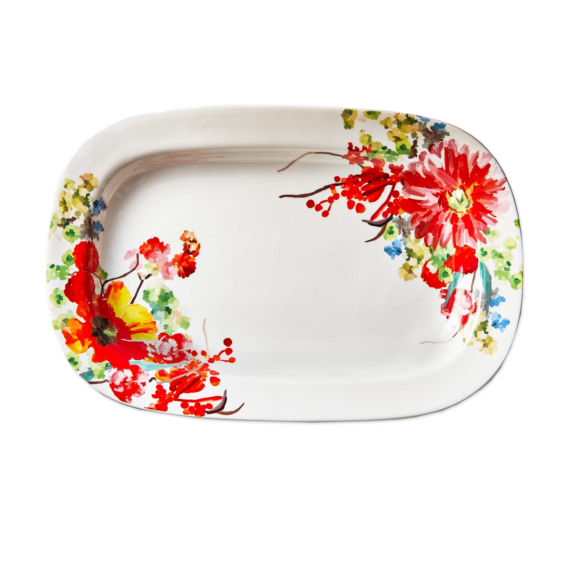 Picture of BLOOMING FLOWERS RECTANGULAR PLATTER