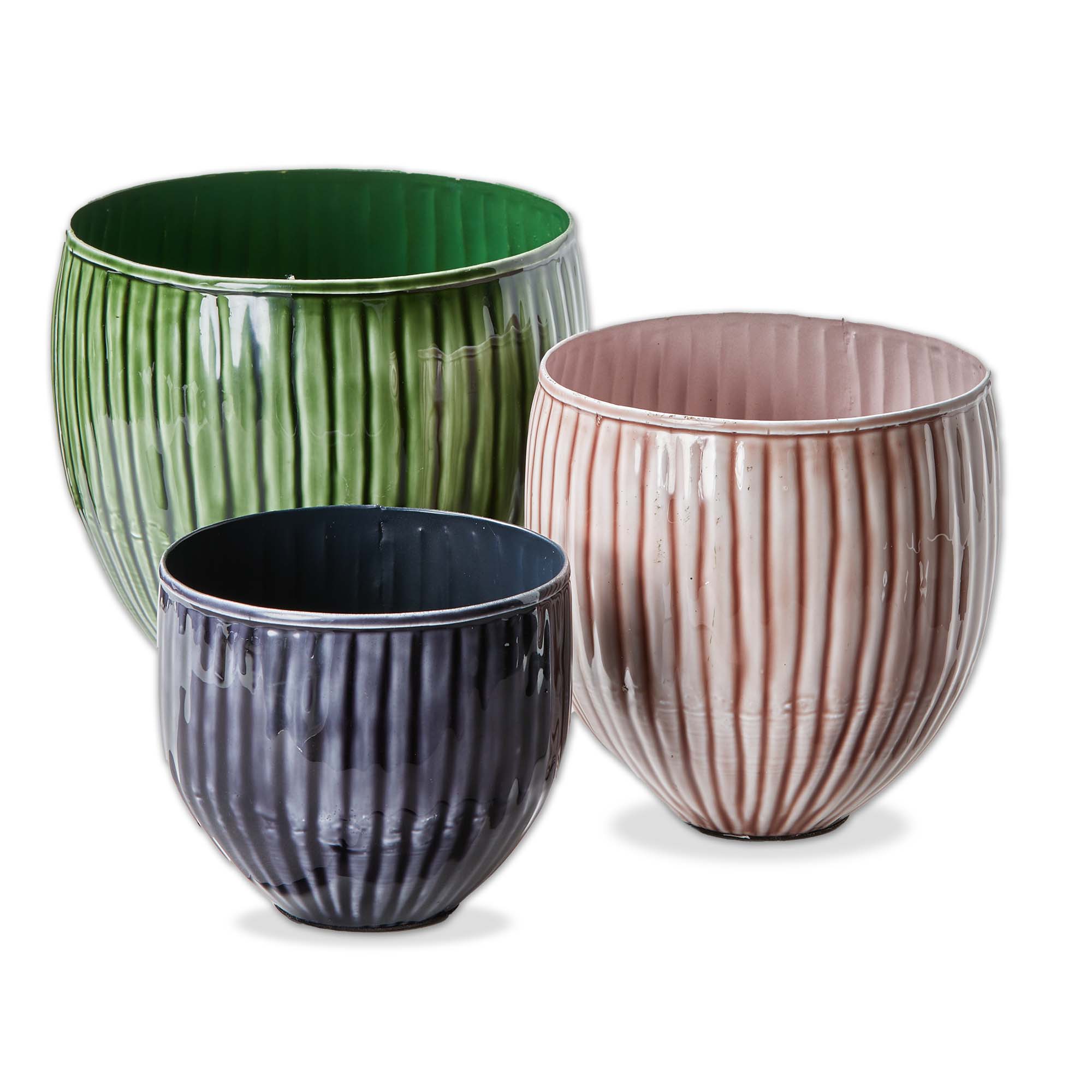 Picture of ENAMEL METAL PLANTER S/3