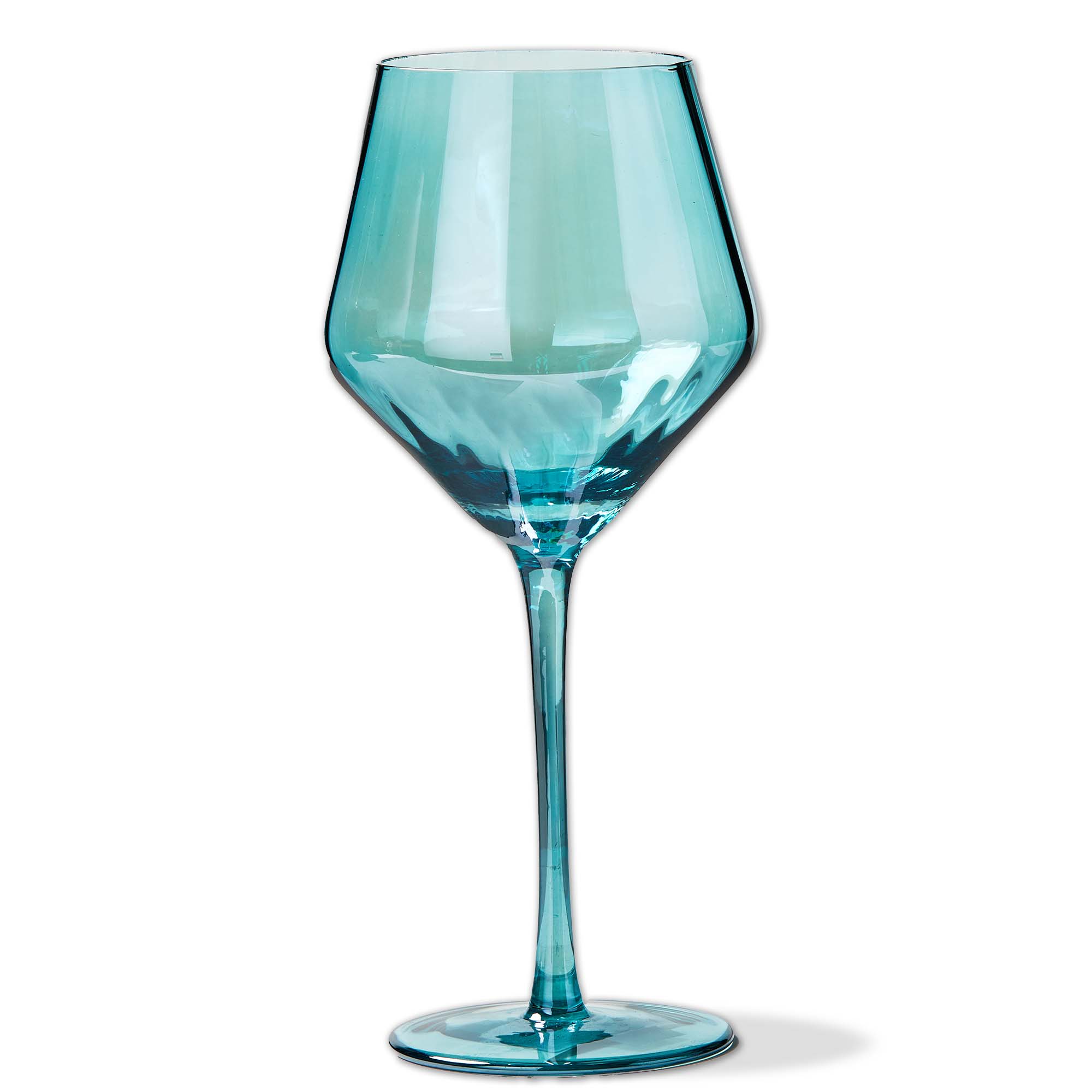 Picture of CHELSEA IRIDSNT OPTIC WINE GLASS AQUA