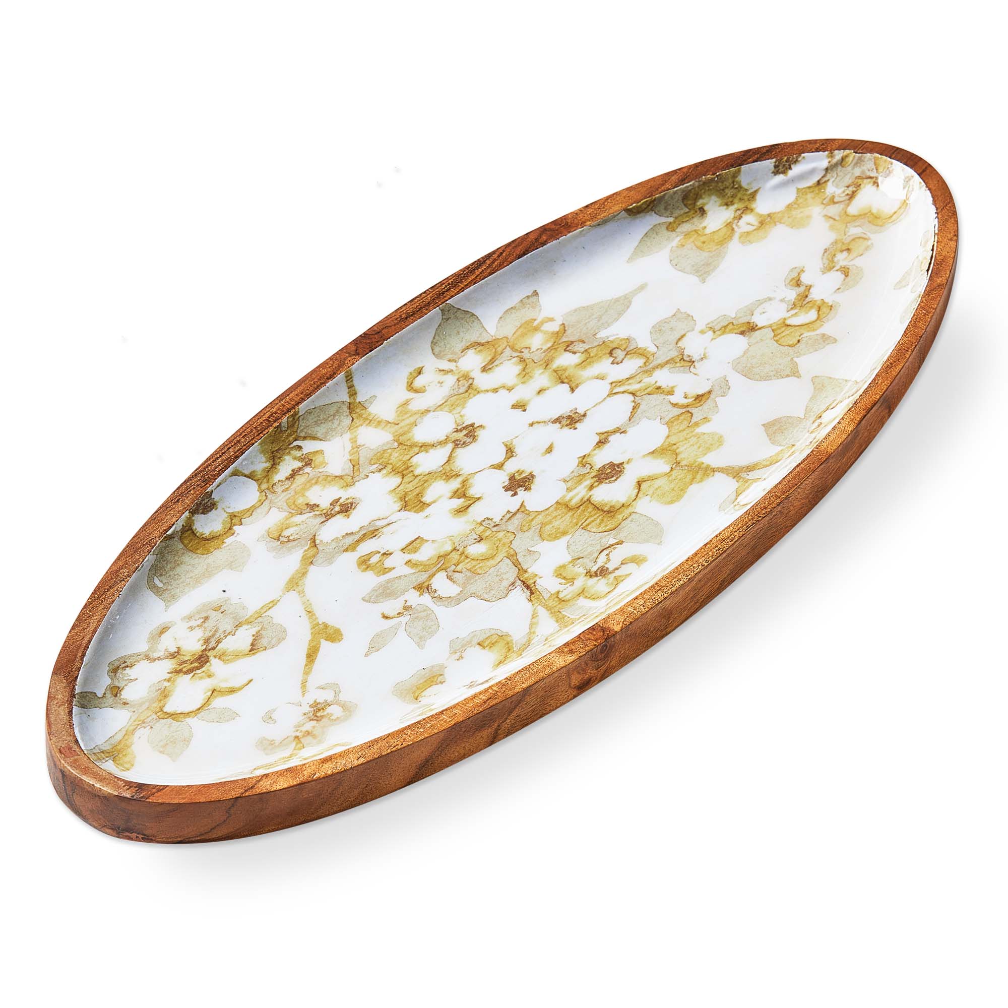 Picture of MAGNOLIA WOOD & ENAMEL PLATTER LG