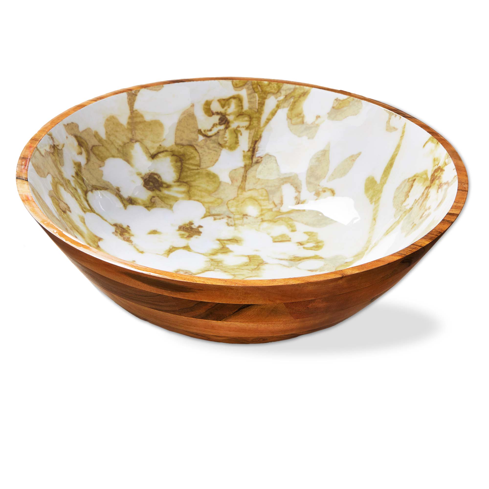 Picture of MAGNOLIA WOOD & ENAMEL SERVE BOWL