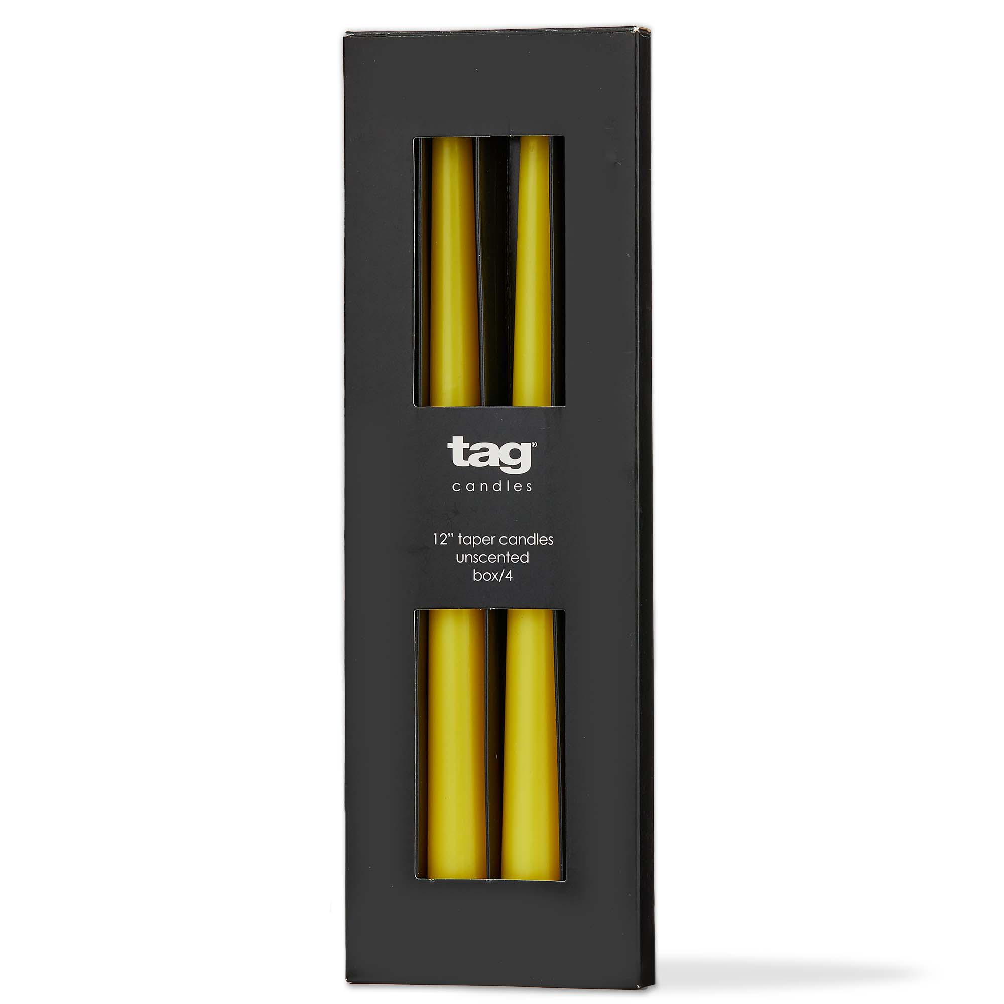 Picture of COLOR STUDIO 12" TAPER CANDLE S/4 YELLOW