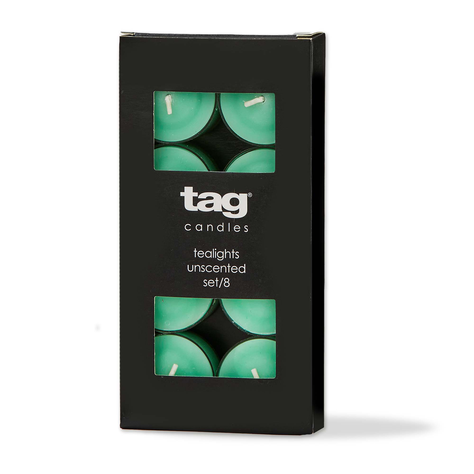 Picture of COLOR STUDIO TEALIGHT CANDLES S/8SEAFOAM