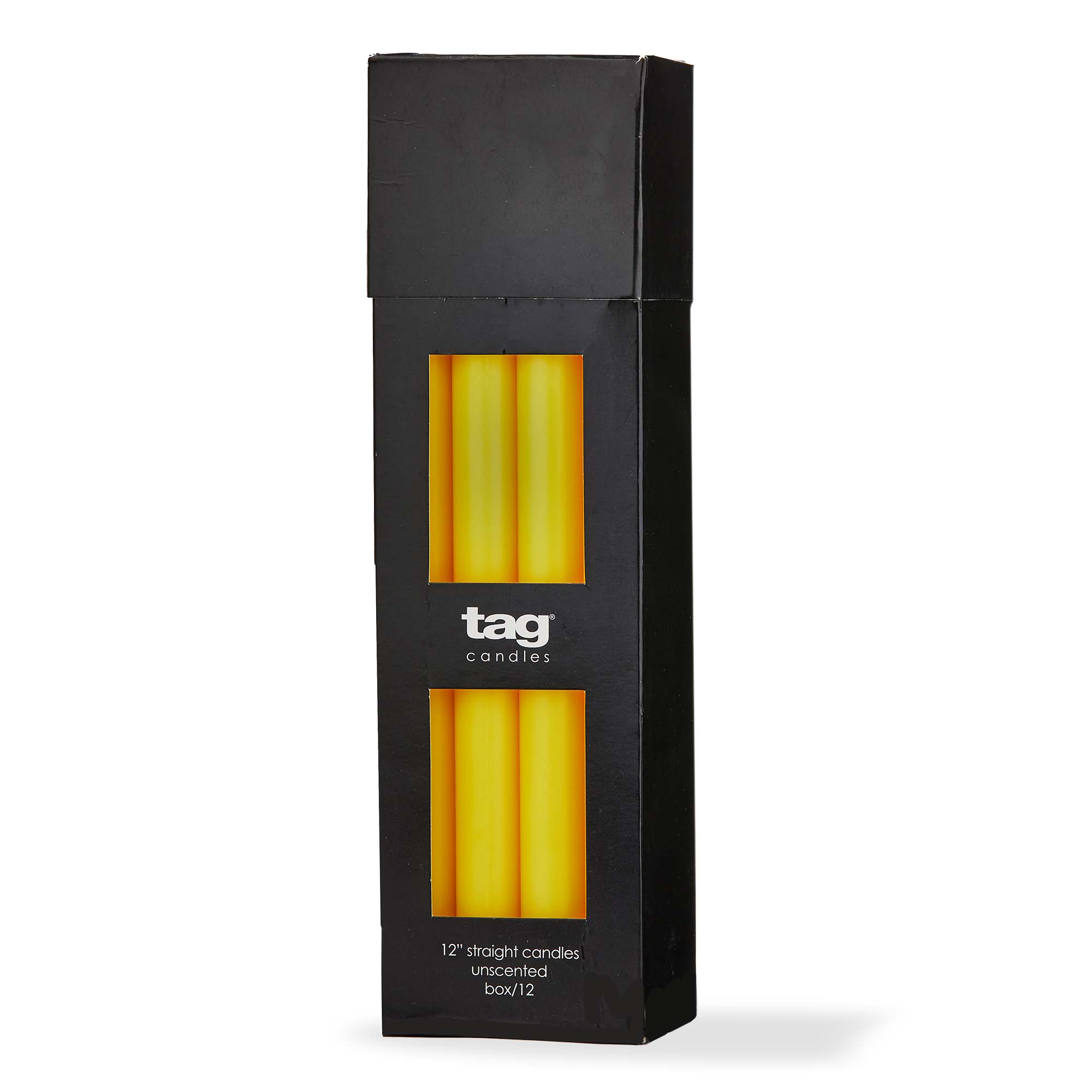 Picture of COLOR STUDIO 12" STRAIGHT CANDLE YELLOW