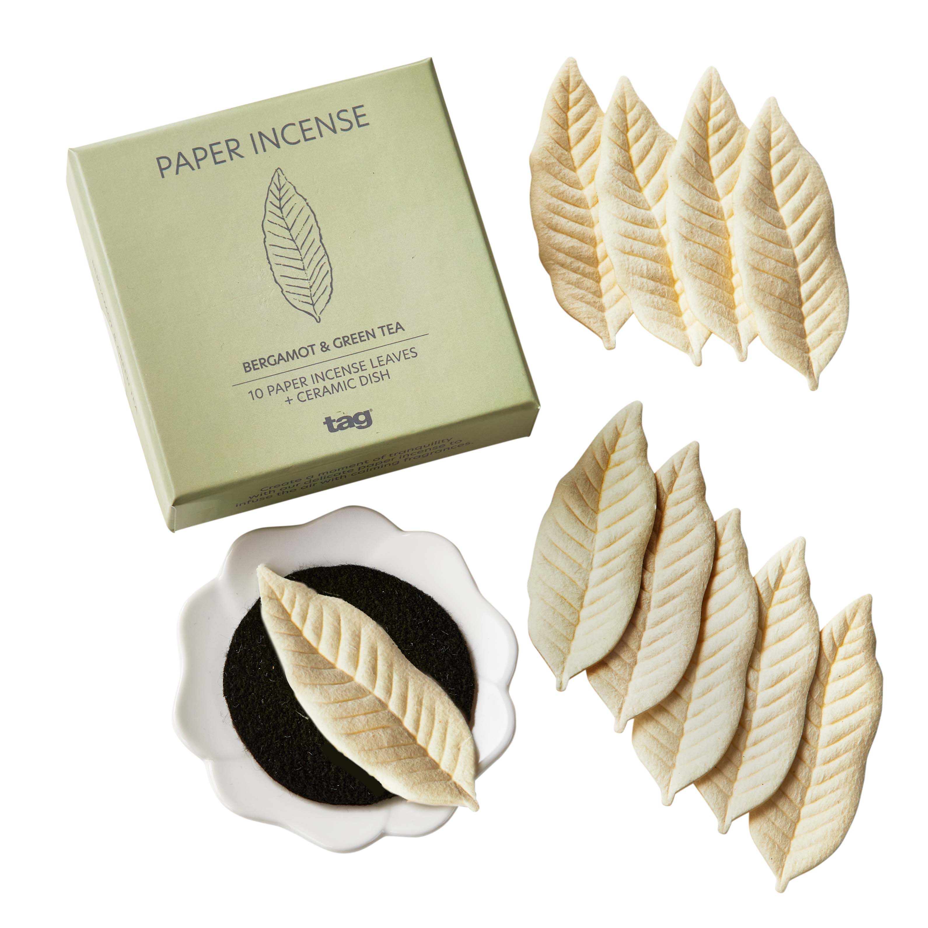Picture of BERGAMOT GREEN TEA PAPER INCENSE S/10