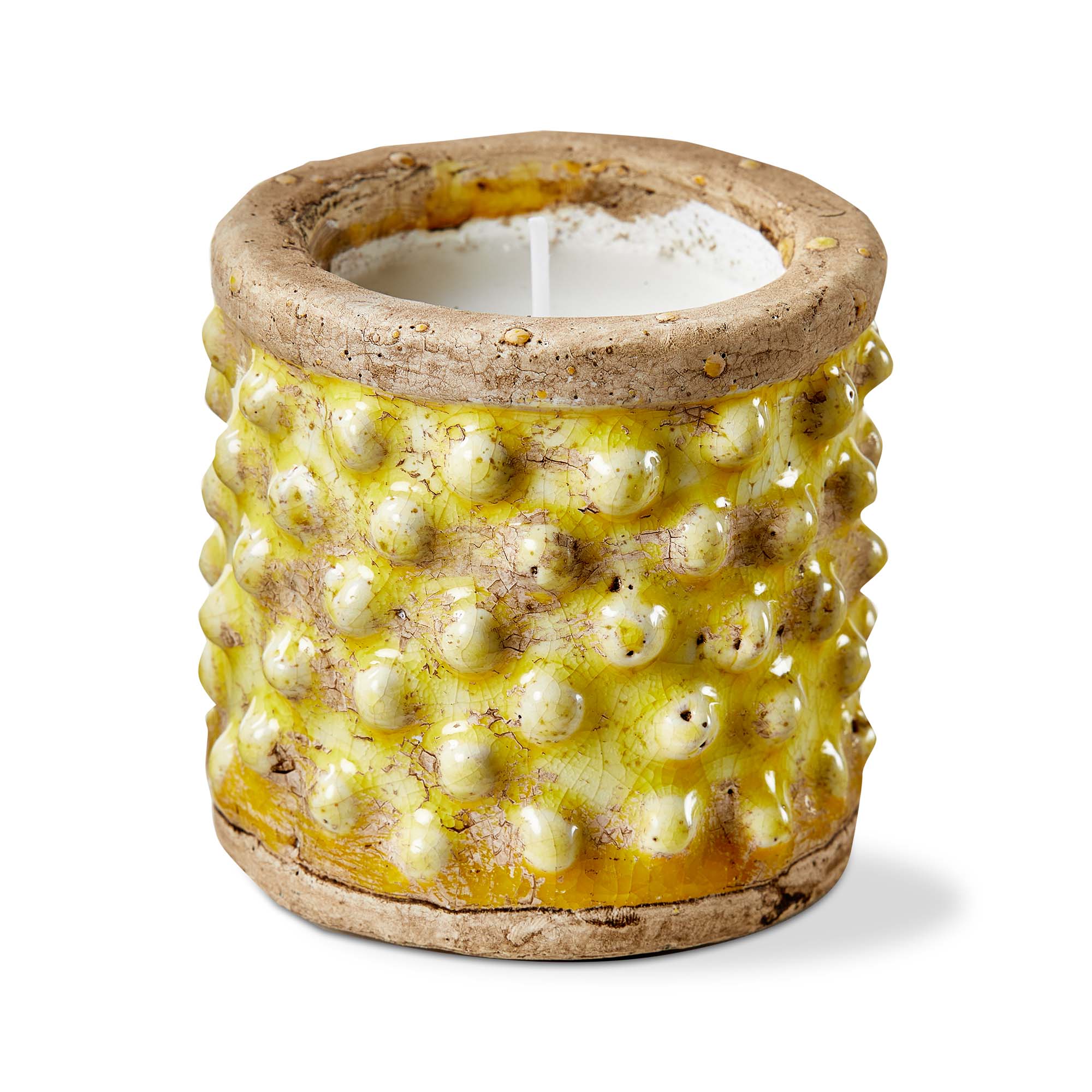 Picture of HOBNAIL CITRONELLA CANDLE YELLOW
