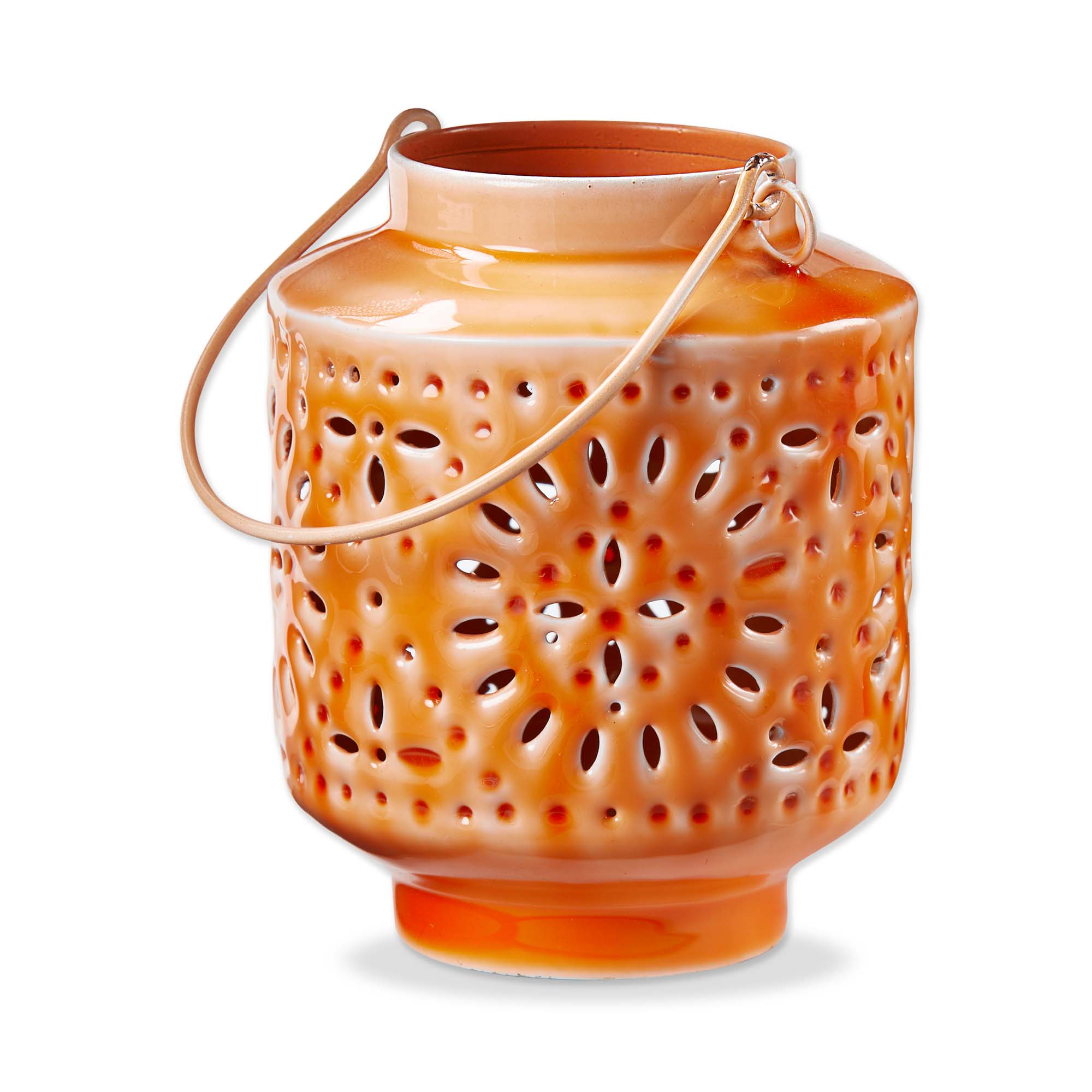 Picture of AURA ENAMEL LANTERN SM TANGERINE