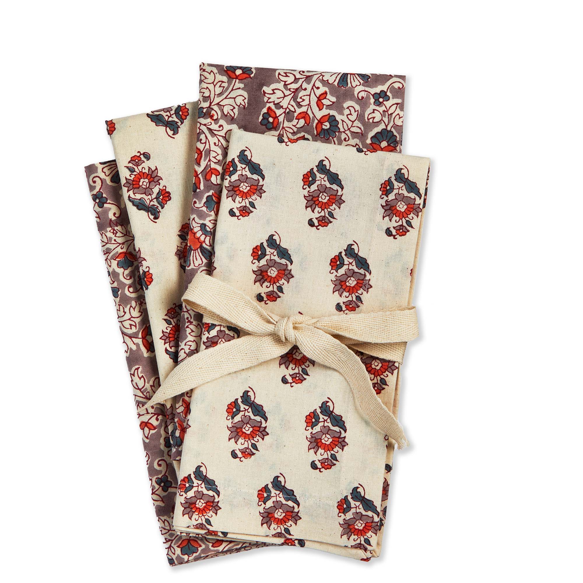 Picture of JASMINE BLOCK PRINT NAPKIN S/4