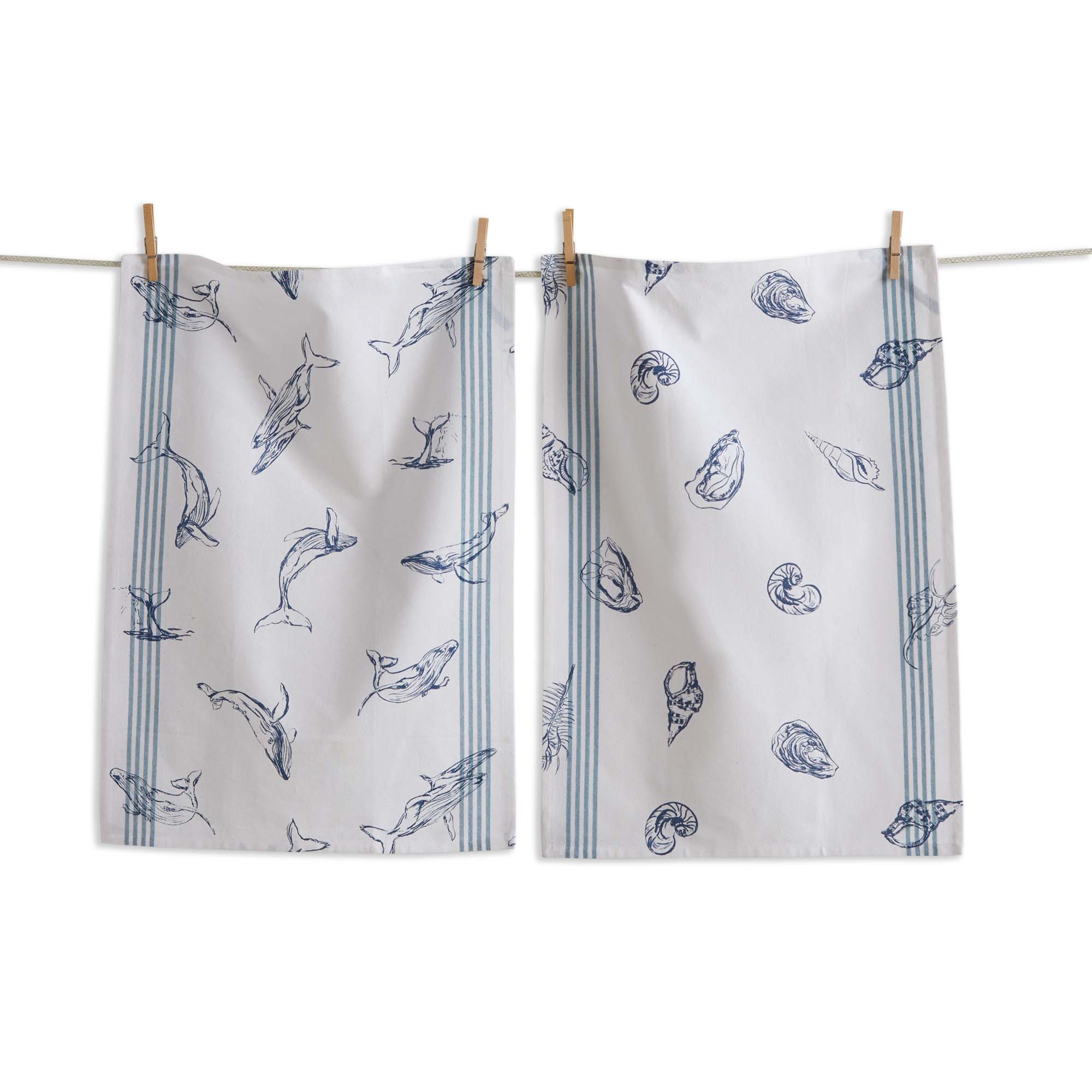 Picture of SEA SHELLS DISHTOWEL S/2