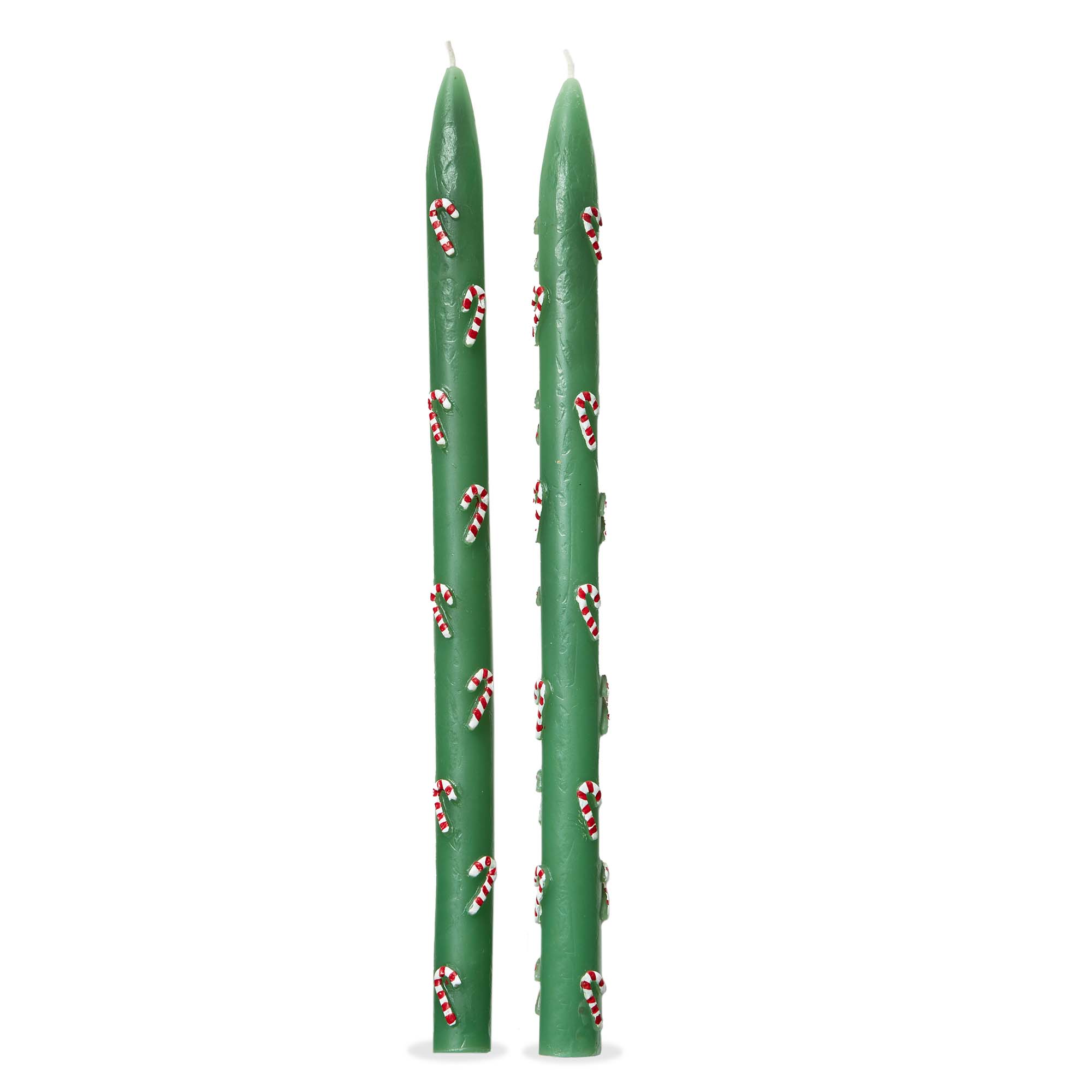Picture of CANDY CANE HAND PAINTED TAPER S/2