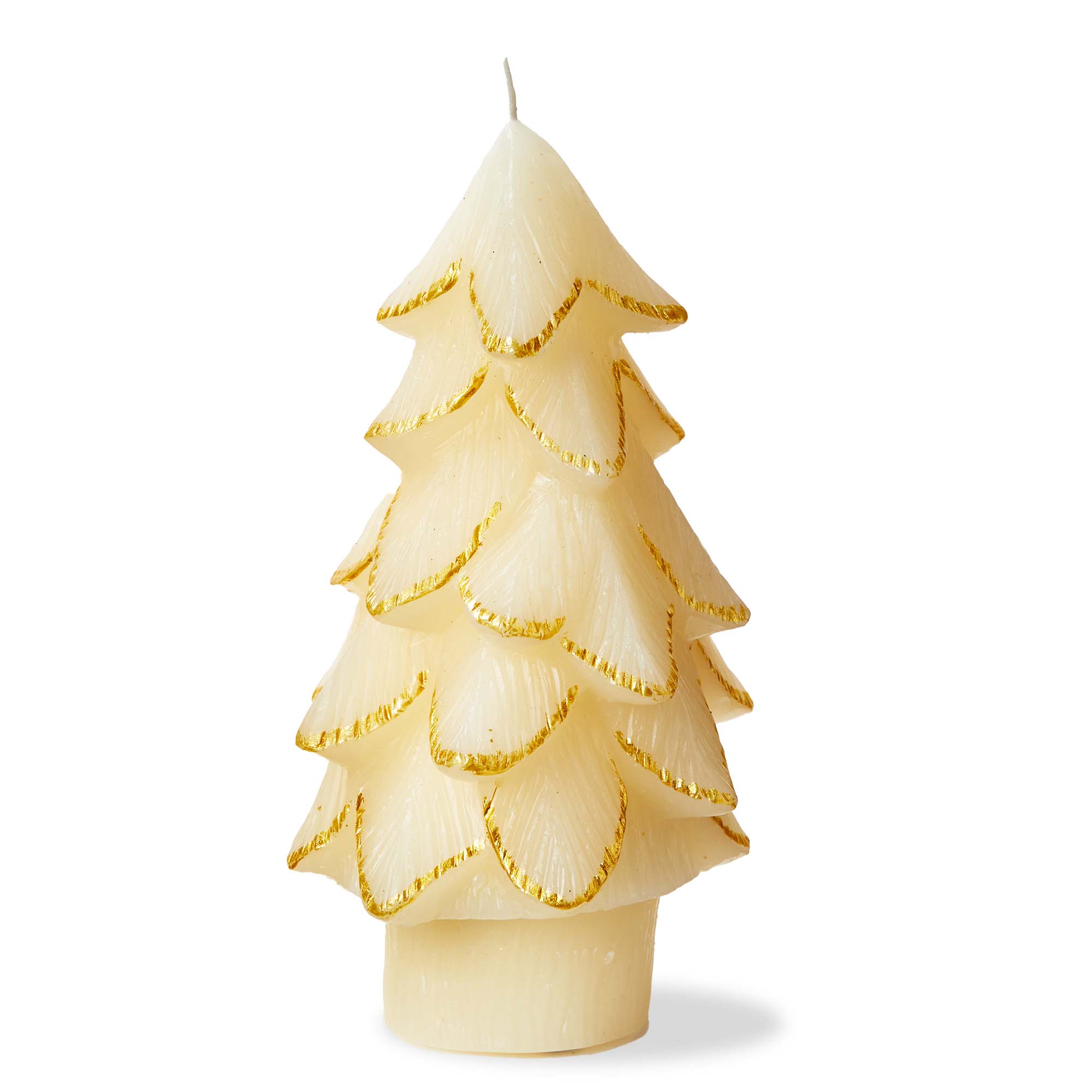 Picture of GILDED PINE TREE CANDLE MD IVORY